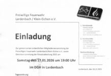 Einladung zur Mitglieder- und Dienstversammlung der FF Lardenbach/Klein-Eichen