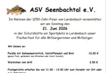 ASV-Fischerfest am 21. Juni in Lardenbach