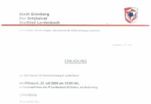 Einladung Ortsbeiratssitzung Lardenbach am 22. Juli 2026
