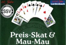 Am 31. Juli 2026 Preisskat und Mau-Mau-Turnier in Lardenbach