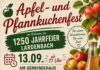 Am 13. September 2026 Apfel- und Pfannkuchenfest