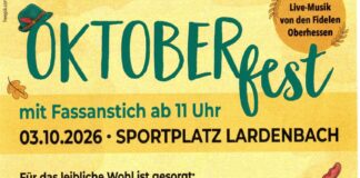 18. Oktoberfest am Samstag, 3. Oktober 2026 in Lardenbach